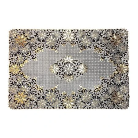 Салфетка сервировочная 12*18 (30*45см) ПВХ SG-130 белая/золото (12/360)