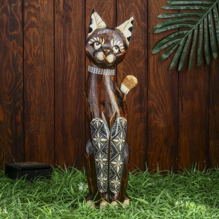 яяяФигурка Кошка 50см дерево 1244737