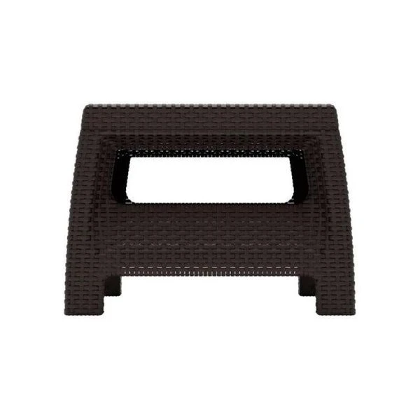 Стол 76,5*57*42см пластик РОТАНГ-ПЛЮС мокко (1)