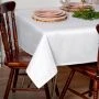 Скатерть 180*150см полиэстер 75% хлопок 25% ГЛАДЬ белая 1809Б-01