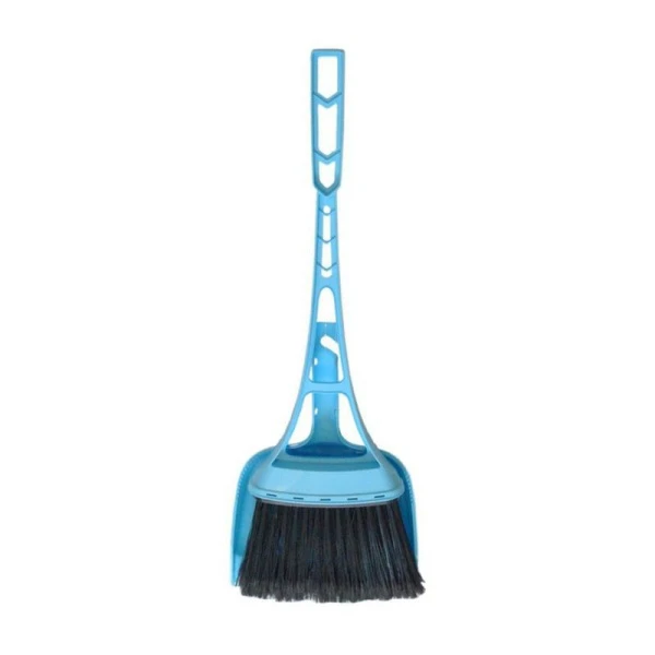 Набор совок и веник пластик Disco аквамарин (12)