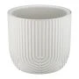 Кашпо 3,7л 220мм пластик РАМОНА со вставкой белый ротанг (8)