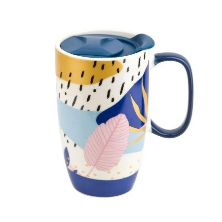 Кружка 500мл фарфор МОДЕРН крышкой (24)