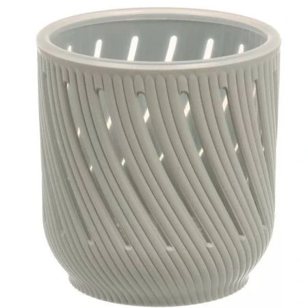 Кашпо для орхидей 1,3л пластик Fleurs серый жемчуг (18)