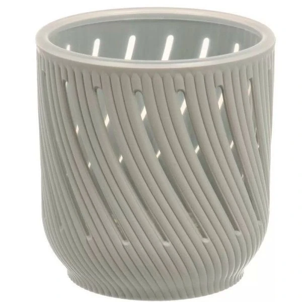Кашпо для орхидей 1,3л пластик Fleurs серый жемчуг (18)