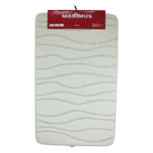 Коврик в ванную 50*80см полипропилен MAXIMUS 10609 PEARL WHITE жемчужно-белый 2581