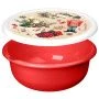 Миска 1,2л пластик ИГРУШКИ с крышкой с декором красный (18) 223138206/03