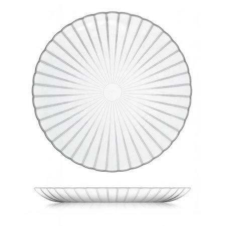 Тарелка мелкая 19,6см стекло МАГИЯ десертная (36)