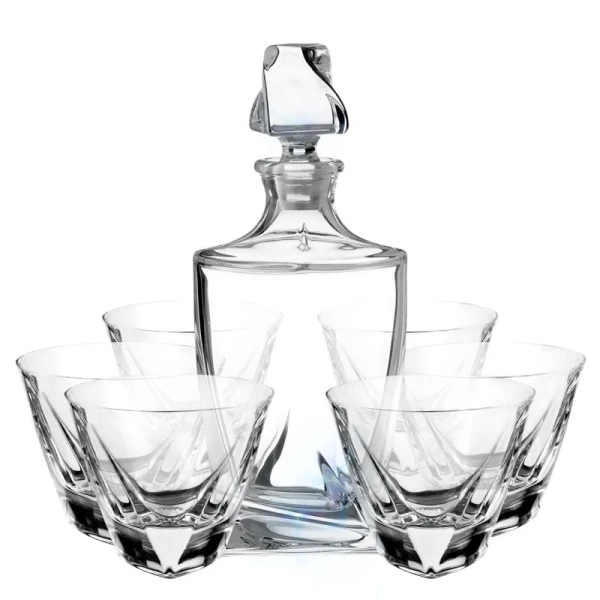 Набор для виски 7пр (графин 580мл, 6 стаканов 250мл) стекло JC-16174 (4)