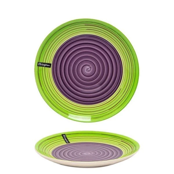 Тарелка мелкая 19см керамика Аэрография ЛЕТНИЙ САД десертная (6/48)