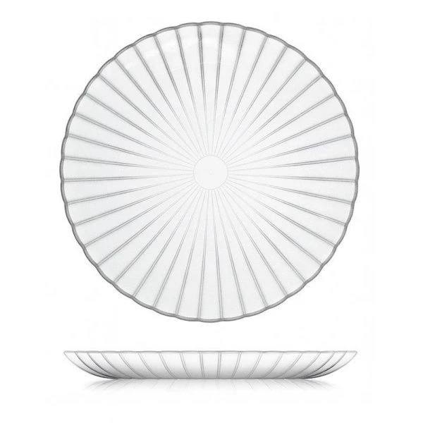 Тарелка мелкая 19,6см стекло МАГИЯ десертная (36)