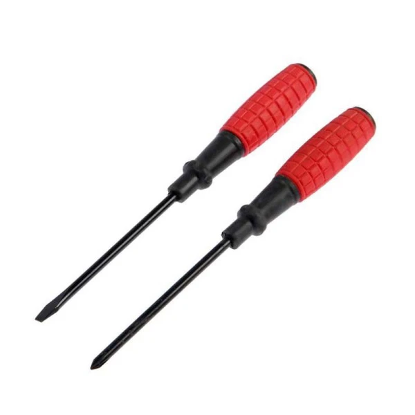 Набор отверток металл 2шт. (PH1 и SL5*100 мм, обрезиненная рукоятка) LOM