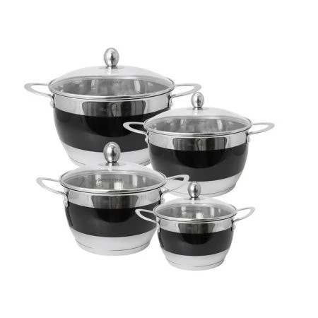 Набор кастрюль 4шт 2/2,7/3,6/5,9л нерж.сталь стекл.крышки арт.5765 (4) Набор кастрюль 4шт 2/2,7/3,6/5,9л нерж.сталь стекл.крышки арт.5765 (4)
