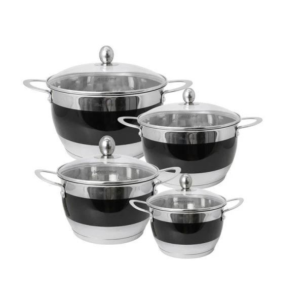 Набор кастрюль 4шт 2/2,7/3,6/5,9л нерж.сталь стекл.крышки арт.5765 (4) Набор кастрюль 4шт 2/2,7/3,6/5,9л нерж.сталь стекл.крышки арт.5765 (4)