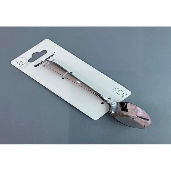 Ложки десертные набор 6шт 14,9см 2мм 20г нерж.сталь Basic Steel DZ102-4/JC-18314 (25/150)