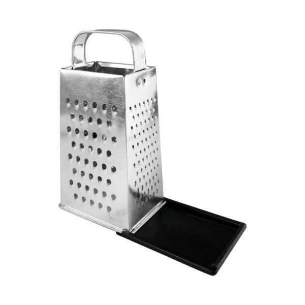 Терка 4 гранная 11*8,5*22см белая жесть с дном К01.001.01 (30)