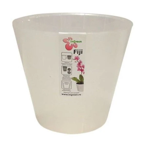Горшок для цветов 5л 230мм пластик London Orchid белый перламутр (15)