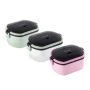 Ланч-бокс 2-х секционный 750мл нерж.сталь/пластик зеленый, розовый, арт. 2138 (50)