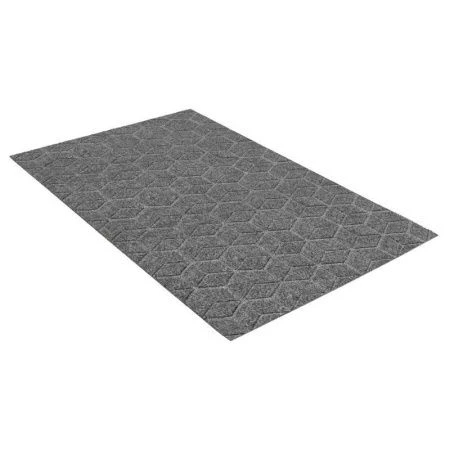 Коврик придверный 60*90см полиэстер влаговпитывающий SHAHINTEX Практик соты серый (20)