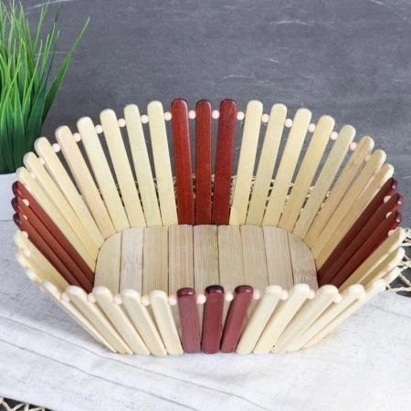 Корзина прямоугольная 25*20см бамбук B345 (120)