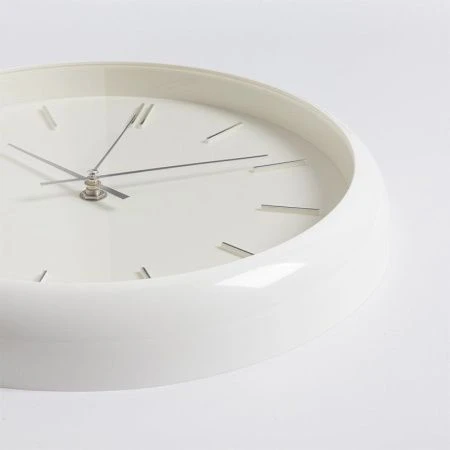 Часы настенные 30см пластик РУБИН Классика белые (10)