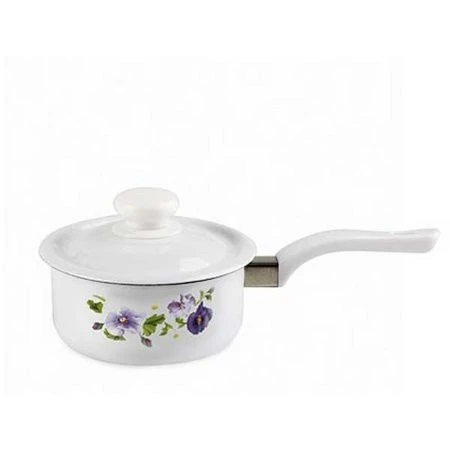 Ковш 600мл эмаль АНЮТИНЫ ГЛАЗКИ с крышкой цилиндрическая С-1605П/4 (6)