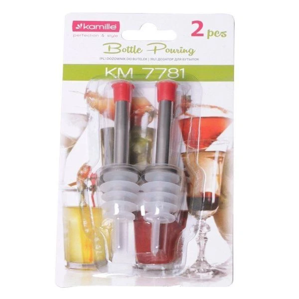 Дозатор для бутылок набор 2шт нерж.сталь/пластик (24/288)