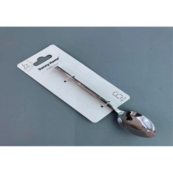 Ложки десертные набор 6шт 15,7см 2мм 20г нерж.сталь Basic Steel DZ100-4/JC-18317 (25/150)