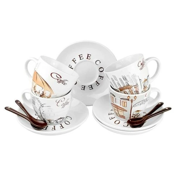 Чайный набор 8пр фарфор МОНМАРТР на 4 персоны 180мл с ложками подар.уп. RS097-324J (8)