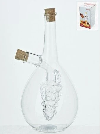 Бутылка для масла, уксуса 0,5л стекло 10,5*8,5*19,5см в подар.уп. (24)