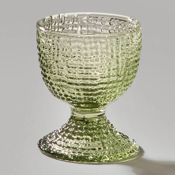 Набор подставок под яйцо 2шт 5,5*6см стекло Tempo green (36)