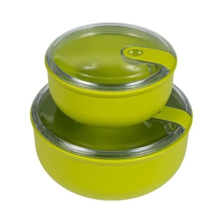 Набор контейнеров пищевых 2шт 0,75/1,8л пластик МИЛАН оливковый (24) ВЫВОД