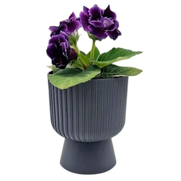 Горшок цветочный 2,8л d17,5см пластик БЕКЕР антрацит 5PL0735 (8)