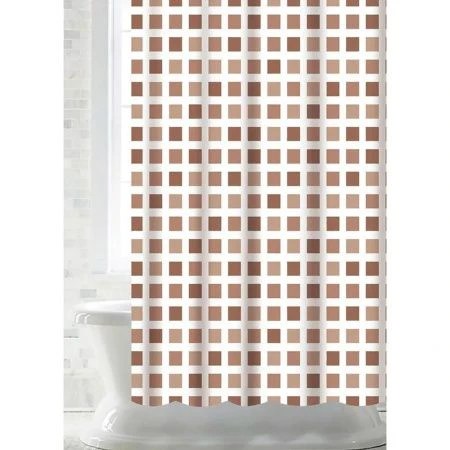 Штора для ванной 180*200см полиэстер Pixel коричневый PEVA DR-60081 (24)