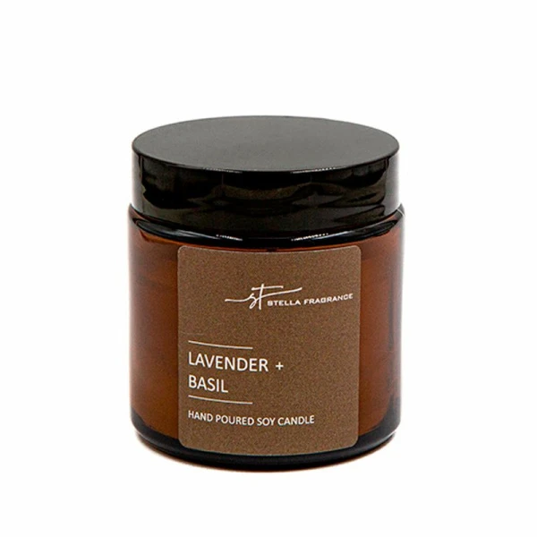 Свеча ароматизированная в банке 90гр Lavender & Basil SF0423 (12)