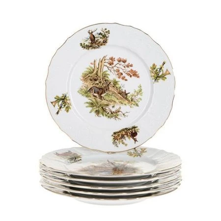 Тарелка мелкая 25см фарфор ОХОТА Бернадотт