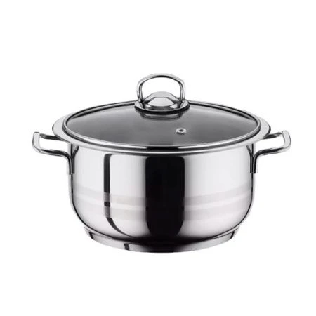 Кастрюля 5,6л нерж.сталь ВЕГА стекл.крышка 24см h14см арт.43020-24-0 (6)