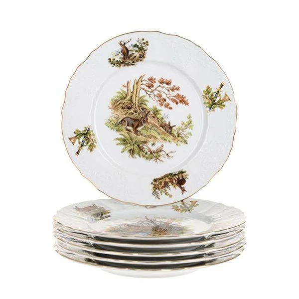Тарелка мелкая 25см фарфор ОХОТА Бернадотт