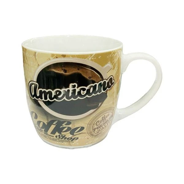 Кружка 340мл фарфор КОФЕ ДЕ ЛЮКС MIX бочка низкая R845/950J (12/48)