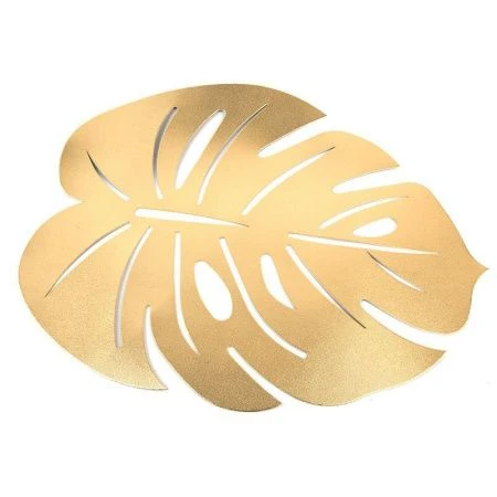 Салфетка сервировочная 42*33см ПВХ фигурная ЗОЛОТОЙ ЛИСТ (4/360)