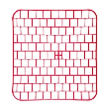 Решетка в раковину 31*31см пластик квадратная Вишня (24)