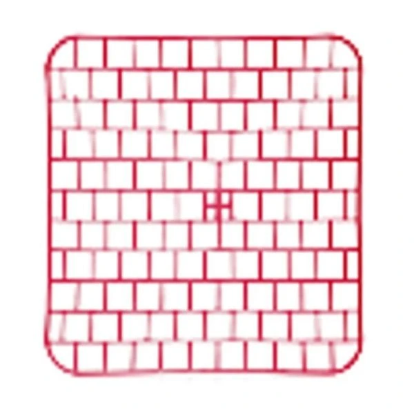 Решетка в раковину 31*31см пластик квадратная Вишня (24)