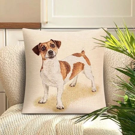 Наволочка декоративная 45*45см гобелен ДЖЕК РАССЕЛ