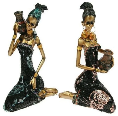 яяяСтатуэтка Африканка 18*13*23см (уп.2/8) A,B