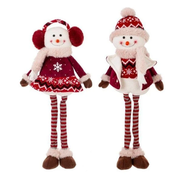 Игрушка мягкая Снеговик L20 W16 H53 см, 2в.