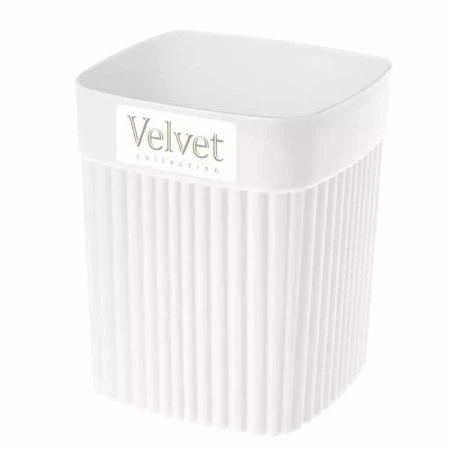 Стакан 650мл 90*90*110мм пластик VELVET белый (18)