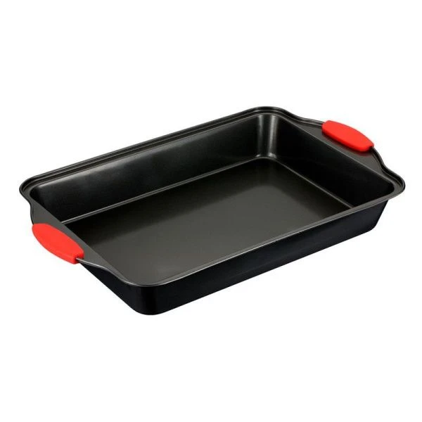 Противень 36*23,2*5см угл.сталь АП Easy Silicone глубокий с силикон.ручками 64-4205 (24)