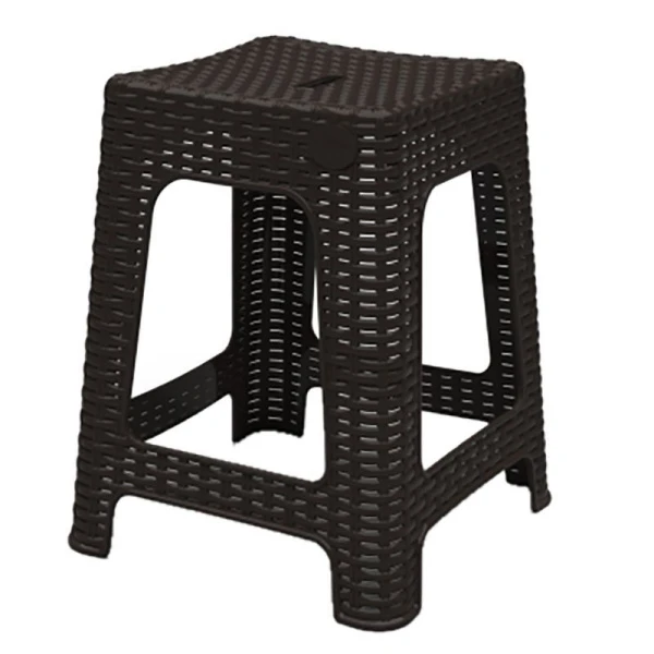 Табурет квадратный 36,3*36,3*44,8см пластик Rattan горячий шоколад/венге (5) Табурет квадратный 36,3*36,3*44,8см пластик Rattan горячий шоколад/венге (5)