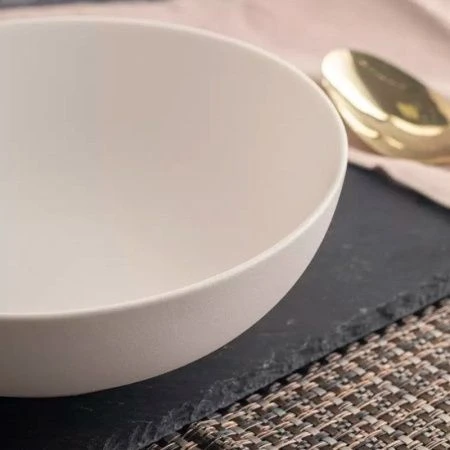 Тарелка глубокая 20см фарфор ROCK WHITE суповая DM8011 (6)