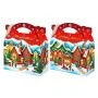 Коробка новогодняя картонная 22*9*20см 1,5кг Ретро (140)